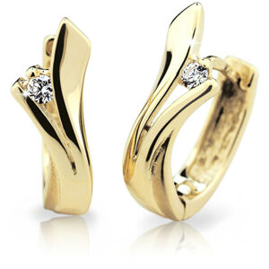 Cutie Diamonds Luxusné kruhové náušnice zo žltého zlata s briliantmi DZ6434-1795-80-00-X-1