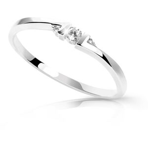 Cutie Diamonds Minimalistický prsteň z bieleho zlata s briliantmi DZ6714-3053-00-X-2 49 mm