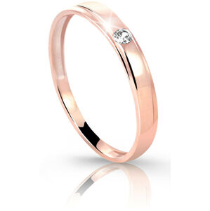 Cutie Diamonds Prsteň z ružového zlata s briliantom DZ6707-1617-00-X-4 60 mm