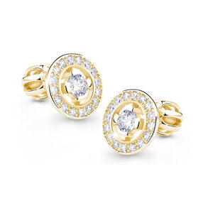 Cutie Diamonds Pôsobivé kôstkové náušnice zo žltého zlata s briliantmi DZ6413-1988-30-00-X-1
