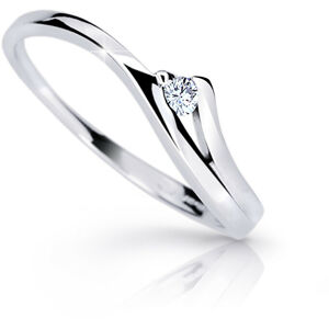 Cutie Diamonds Pôvabný prsteň z bieleho zlata s briliantom DZ6818-1718-00-X-2 57 mm