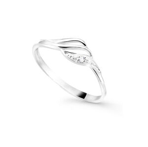 Cutie Diamonds Pôvabný prsteň z bieleho zlata s briliantom DZ8023-00-X-2 57 mm