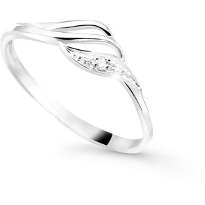 Cutie Diamonds Pôvabný prsteň z bieleho zlata s briliantom DZ8023-00-X-2 52 mm