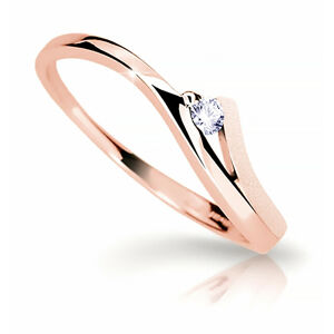 Cutie Diamonds Pôvabný prsteň z ružového zlata s briliantom DZ6818-1718-00-X-4 60 mm