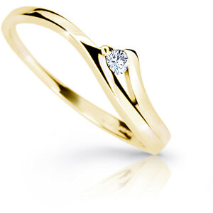 Cutie Diamonds Pôvabný prsteň zo žltého zlata s briliantom DZ6818-1718-00-X-1 54 mm