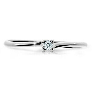 Cutie Diamonds Trblietavý prsteň z bieleho zlata s briliantom DZ6733-2948-00-X-2 61 mm