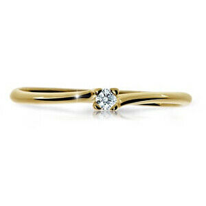 Cutie Diamonds Trblietavý prsteň zo žltého zlata s briliantom DZ6733-2948-00-X-1 60 mm