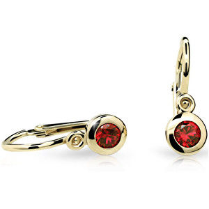 Cutie Jewellery Zlaté detské náušnice C1537-10-X-1 červená