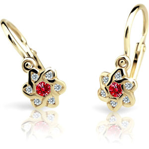 Cutie Jewellery Zlaté detské náušnice C2149-10-X-1 červená