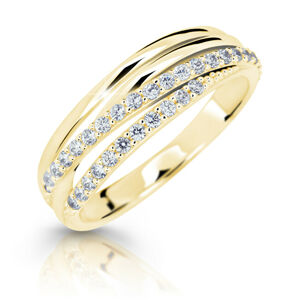 Cutie Jewellery Trblietavý prsteň zo žltého zlata Z6716-3352-10-X-1 55 mm