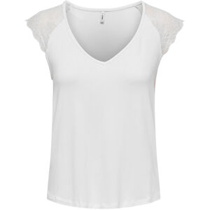 ONLY Dámske tričko ONLPETRA Slim Fit 15315803 White XL