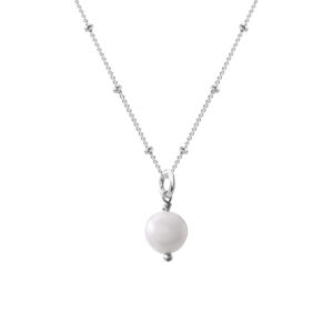 Decadorn Nežný prívesok s pravou perlou + strieborná retiazka zadarmo 45 cm