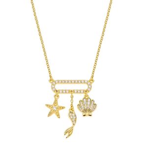 Disney Pozlátený náhrdelník Malá morská víla NS00053YZWL-157.CS