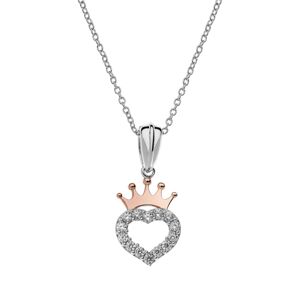 Disney Pôvabný strieborný náhrdelník Princess N902753UZWL-18 (retiazka, prívesok)