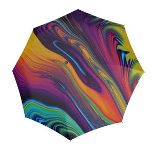 Doppler Dámsky skladací plne automatický dáždnik Modern Art Magic Flowing Colors 74615728