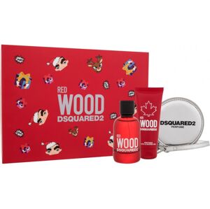 Dsquared² Red Wood - EDT 100 ml + sprchový gel 100 ml + malá peněženka