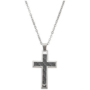 Emporio Armani Pánsky oceľový náhrdelník Kríž EGS1705040