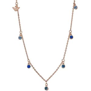 Emporio Armani Pôvabný bronzový náhrdelník s kryštálmi EGS3014221