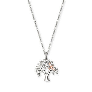 Engelsrufer Nežný strieborný bicolor náhrdelník so stromom života ERN-TREE-BIR (retiazka, prívesok)