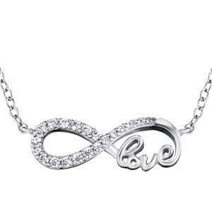 Engelsrufer Strieborný náhrdelník Infinity so zirkónmi ERN-LILINF-LOVE