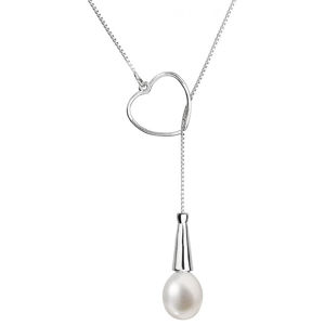 Evolution Group Strieborný náhrdelník s pravou perlou Pavona 22026.1