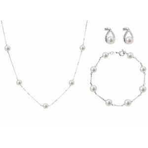 Evolution Group Zvýhodnená súprava strieborných šperkov Pavona 21033.1, 22015.1, 23008.1 (náhrdelník, náramok, náušnice)