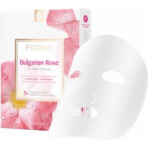 Foreo Hydratačná pleťová maska pre suchú a unavenú pleť Bulgarian Rose ( Hydrating Sheet Mask) 3 x 20 g