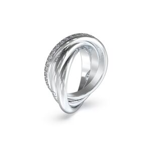 Guess Módny oceľový prsteň so zirkónmi Perfect JUBR04067JWRH 54 mm