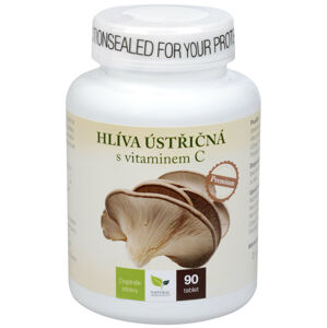 Natural Medicaments Hliva ustricová Premium s vitamínom C 90 cmúľacích tabliet
