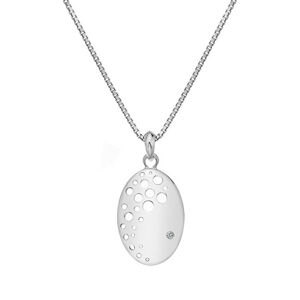 Hot Diamonds Elegantný strieborný náhrdelník s diamantom Spritz DP862 (retiazka, prívesok)