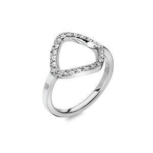 Hot Diamonds Elegantný strieborný prsteň s briliantom a topaz Behold DR221 58 mm