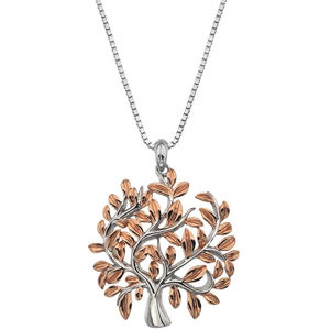 Hot Diamonds Luxusný strieborný náhrdelník so stromom života Jasmine DP701 (retiazka, prívesok)