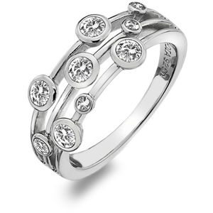 Hot Diamonds Luxusný strieborný prsteň s topaz a diamantom Willow DR207 54 mm
