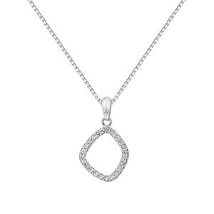 Hot Diamonds Nadčasový strieborný náhrdelník s briliantom a topaz Behold DP829 (retiazka, prívesok)