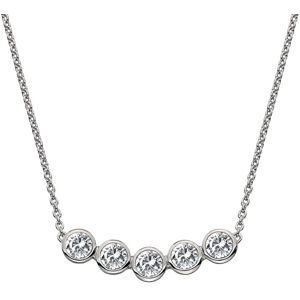 Hot Diamonds Nežný strieborný náhrdelník s topaz a pravým diamantom Willow DN129