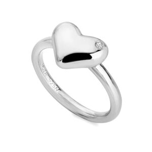 Hot Diamonds Romantický strieborný prsteň s diamantom Desire DR274 54 mm