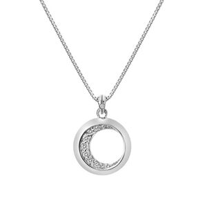 Hot Diamonds Slušivý strieborný náhrdelník s diamantom Celestial DP860 (retiazka, prívesok)