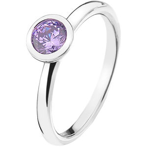 Hot Diamonds Strieborný prsteň Emozioni scintilla Lavender Calmness ER020 54 mm