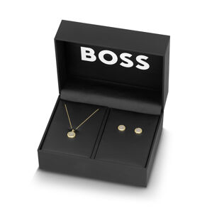 Hugo Boss Luxusná sada pozlátených šperkov Medallion 1570149 (náhrdelník, náušnice)