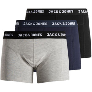 Jack&Jones 3 PACK - pánske boxerky JACANTHONY 12160750 Black - Blue nights - LGM M