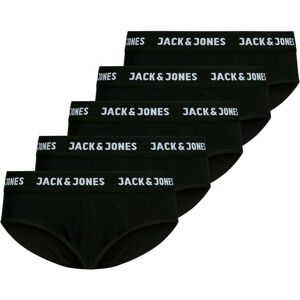 Jack&Jones 5 PACK - pánske slipy JACSOLID 12175102 Black M