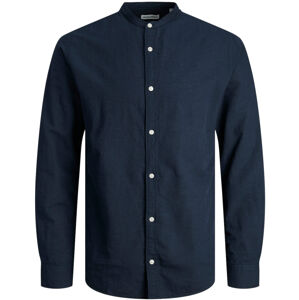 Jack&Jones Pánska košeľa JJELINEN Slim Fit 12248581 Navy Blazer XL