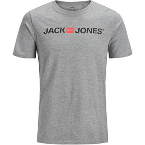 Jack&Jones Pánske tričko JJECORP Slim Fit 12137126 Light Grey Melange L
