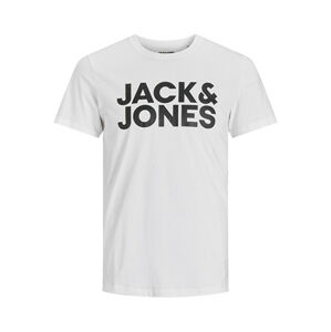 Jack&Jones Pánske tričko JJECORP Slim Fit 12151955 White S