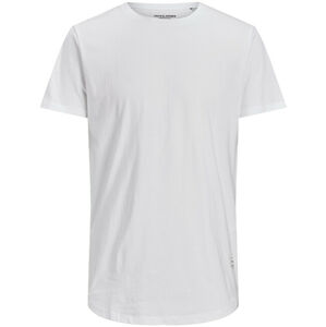 Jack&Jones Pánske tričko JJENOA Long Line Fit 12113648 White S