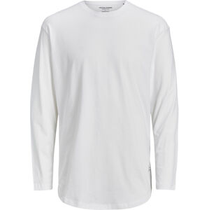 Jack&Jones Pánske tričko JJENOA Long Line Fit 12190128 White Relaxed XL
