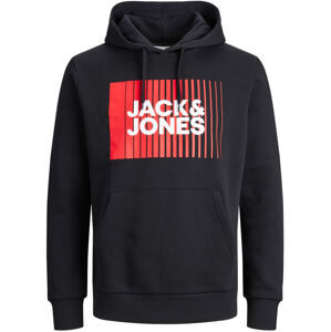 Jack&Jones PLUS Pánska mikina JJECORP Regular Fit 12236806 Black 4XL