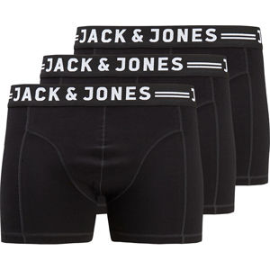 Jack&Jones PLUS 3 PACK - pánske boxerky JACSENSE 12147591 Black 5XL