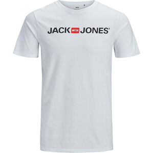 Jack&Jones PLUS Pánske tričko JJECORP Regular Fit 12184987 White XXL