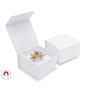 JK Box Biela darčeková krabička na prsteň alebo náušnice VG-3/AW